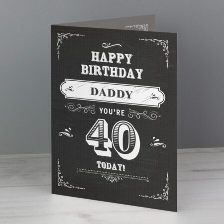 Personalised Vintage Typography Birthday Card: 1 - Greeting Cards By Gift Moments