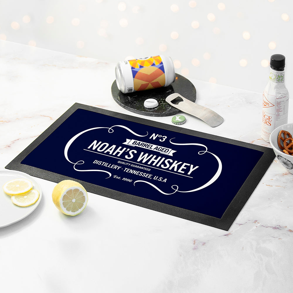 Personalised Vintage Whiskey Bar Mats: 12 - Barware By Gift Moments