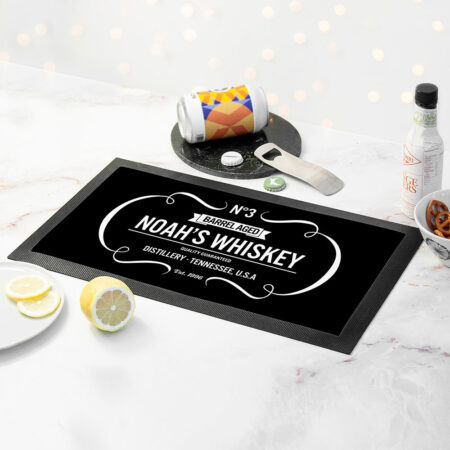 Personalised Vintage Whiskey Bar Mats: 5 - Barware By Gift Moments