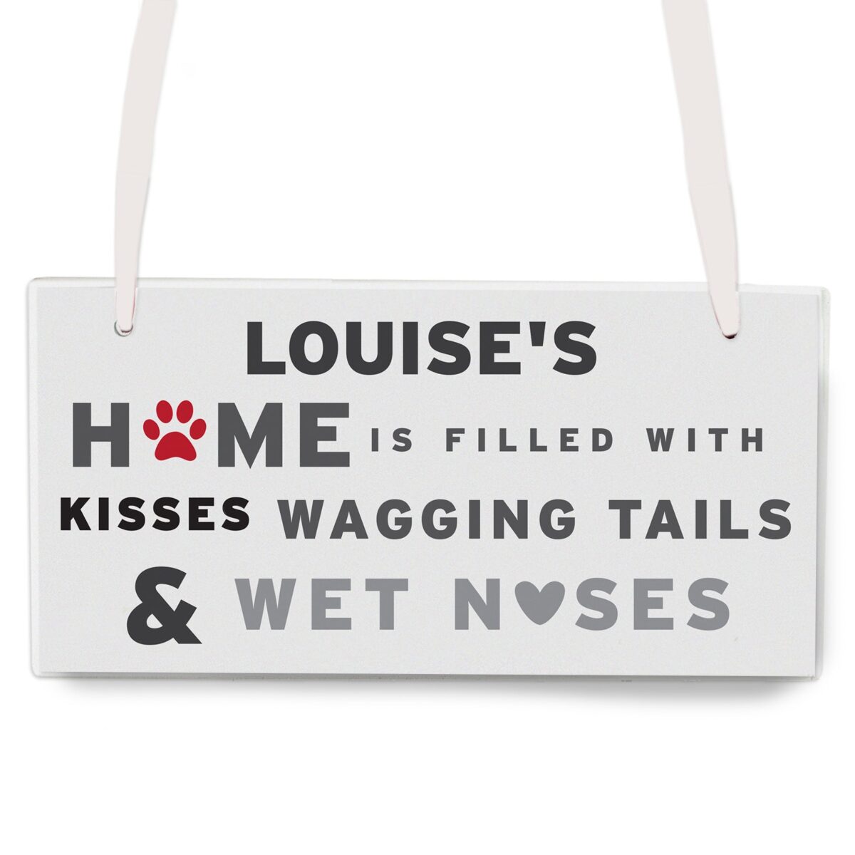 Personalised ’Wagging Tails’ Dog Wooden Sign: 3 - Signs & Plaques By Gift Moments