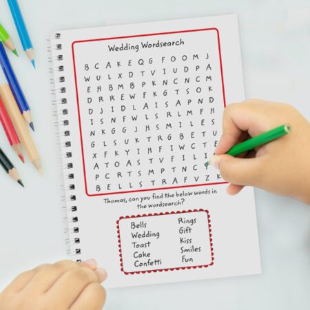 Personalised Wedding Activity A5 Notebook: 8 - Notebooks By Gift Moments