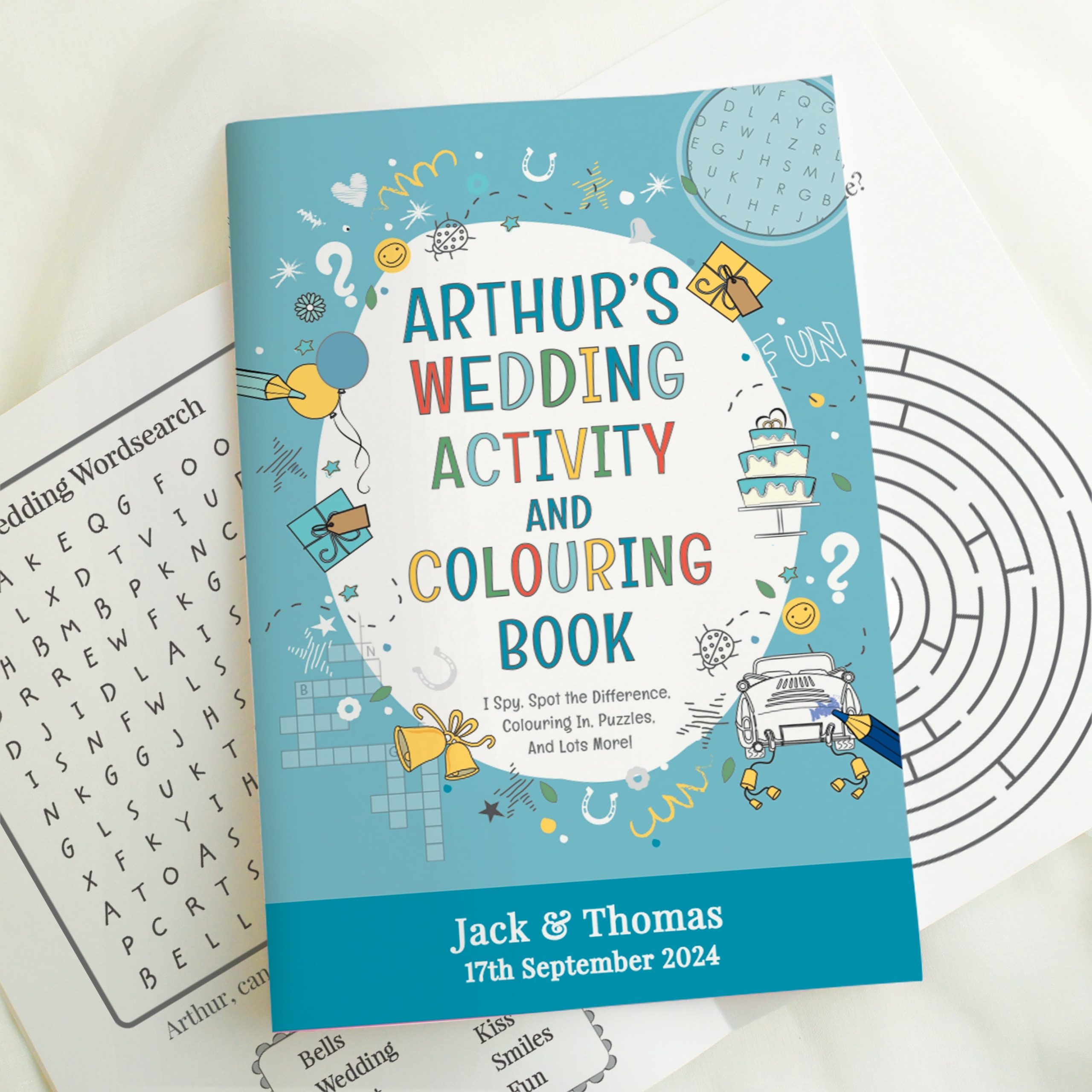 Personalised Wedding Activity Book for Boys: 1 - Books By Gift Moments