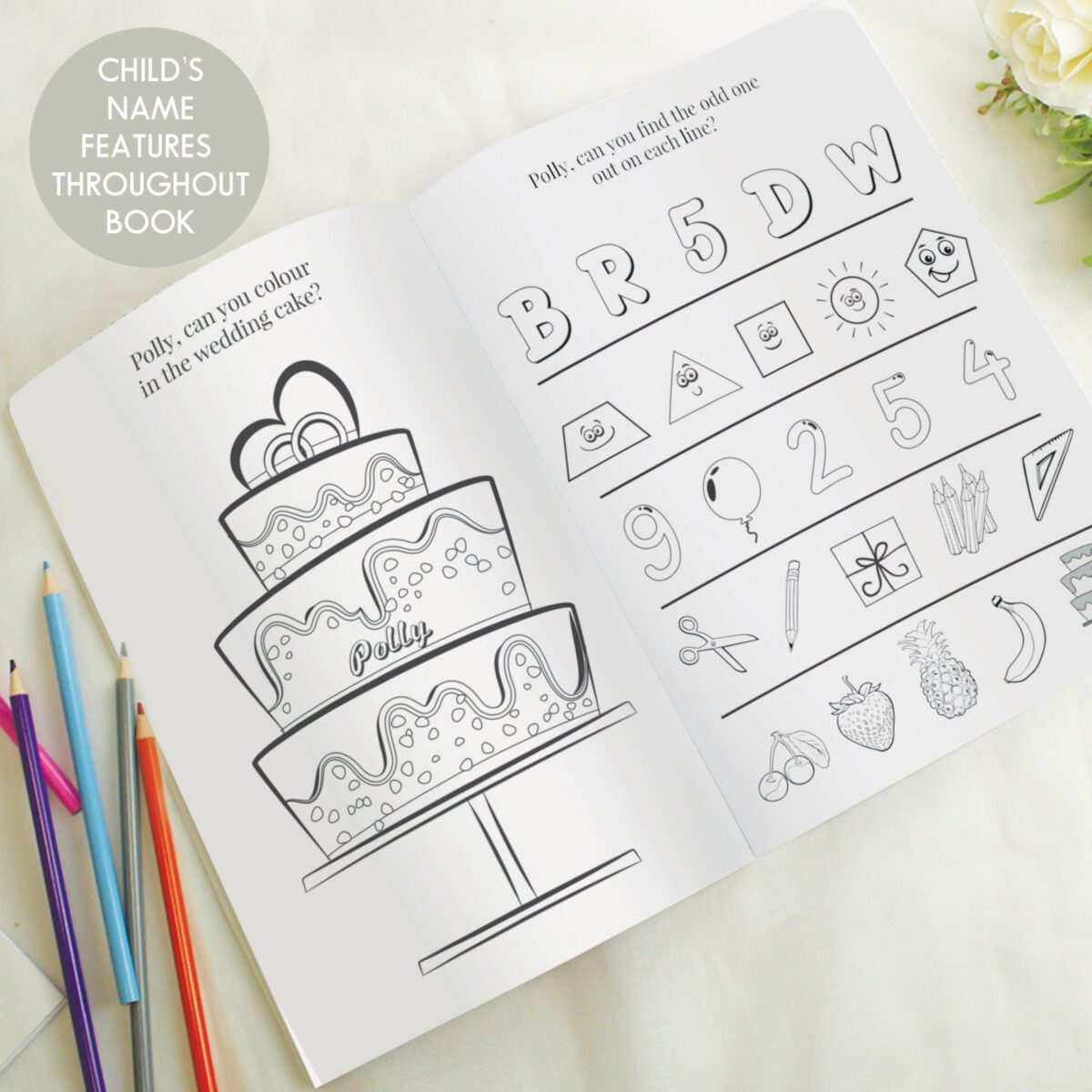 Personalised Wedding Activity Book for Girls: 5 - Books By Gift Moments