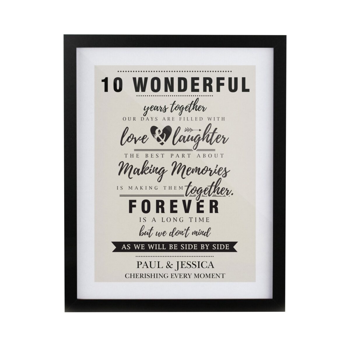 Personalised wedding anniversary framed prints
