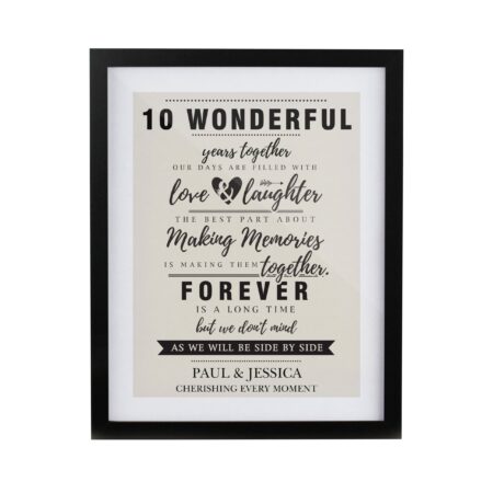 Personalised wedding anniversary framed prints