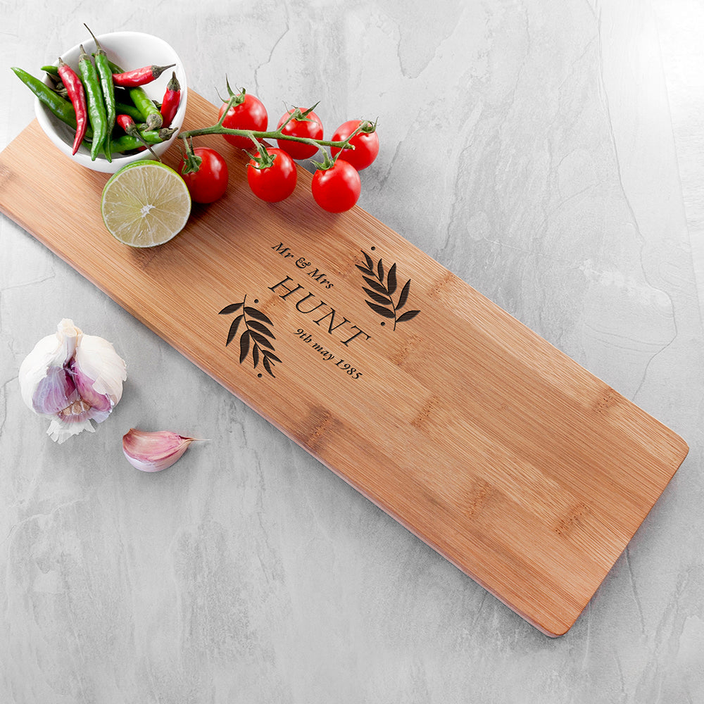 Personalised Wedding Bamboo Serving Board: 1 - Chopping Boards By Gift Moments