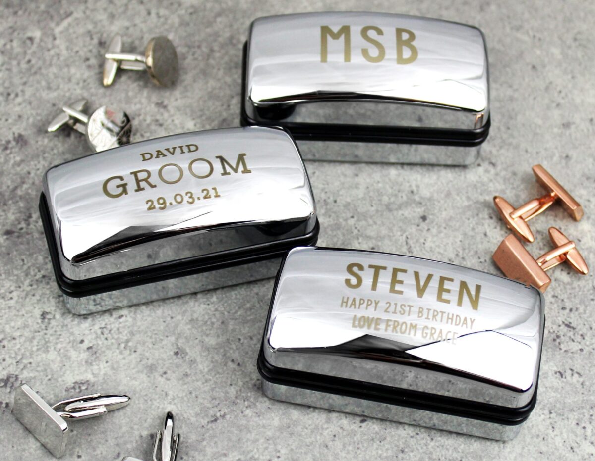 Personalised Wedding Cufflink Box: 2 - Cufflink Boxes By Gift Moments