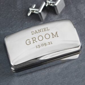 Personalised Wedding Cufflink Box: 1 - Cufflink Boxes By Gift Moments