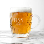 Personalised Wedding Dimpled Beer Glass: 1 - Beer Glasses By Gift Moments