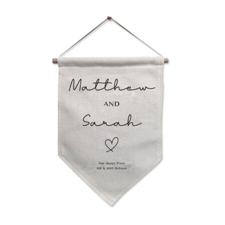Personalised wedding hanging banner