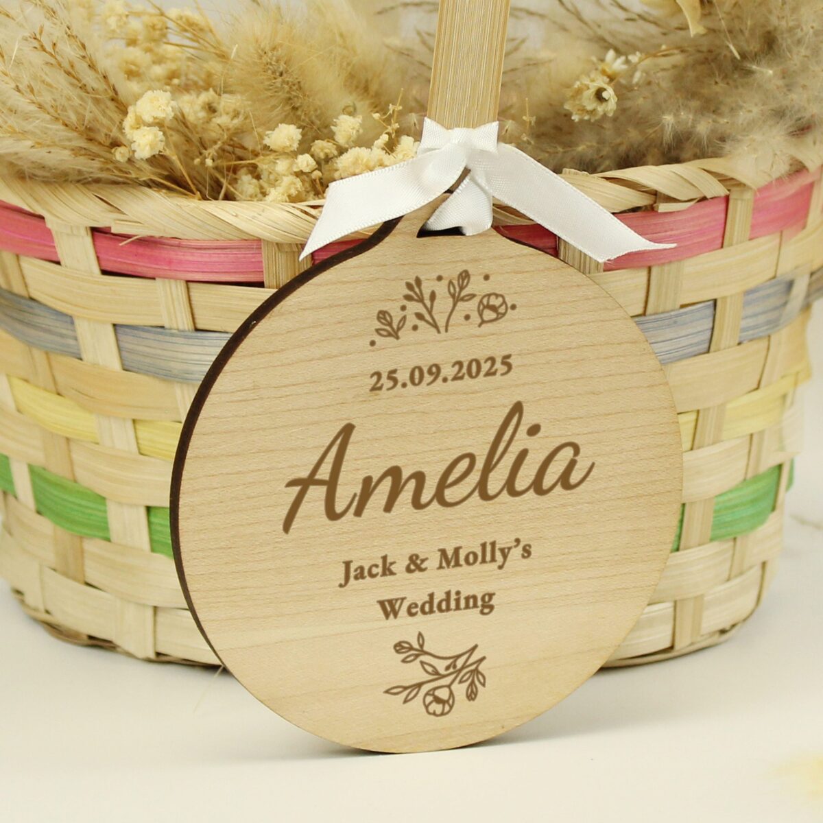 Personalised Wedding Party Wooden Tag: 7 - Decorations By Gift Moments