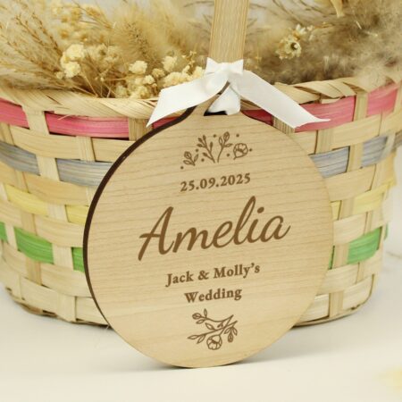 Personalised Wedding Party Wooden Tag: 7 - Decorations By Gift Moments