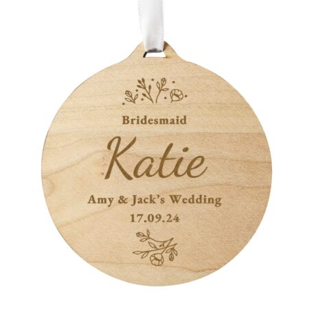 Personalised Wedding Party Wooden Tag: 6 - Decorations By Gift Moments