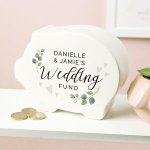 Personalised Wedding Fund Piggy Bank: 1 - Money Boxes By Gift Moments