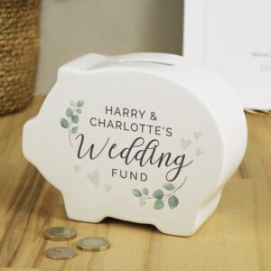 Personalised Wedding Fund Piggy Bank: 3 - Money Boxes By Gift Moments