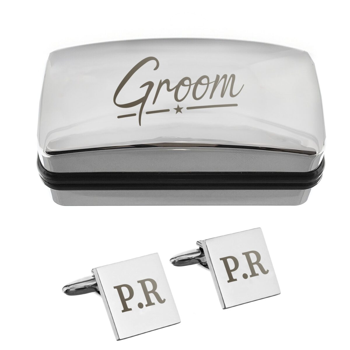 Personalised Wedding Role Cufflinks & Box Sets: 14 - Cufflinks & Tie Slides By Gift Moments