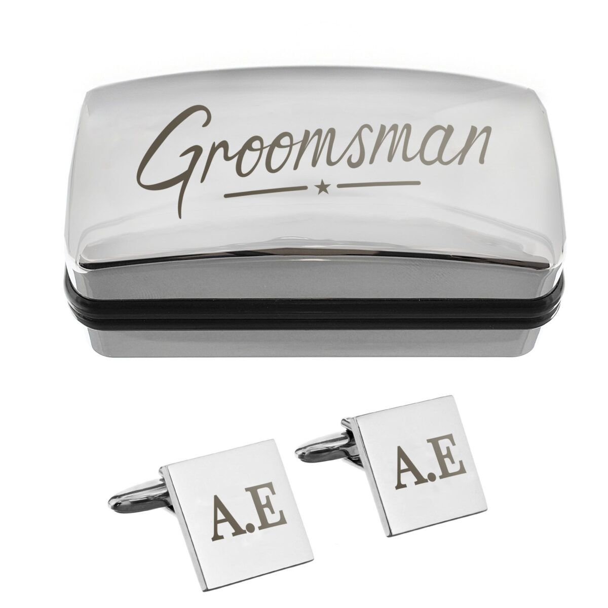 Personalised Wedding Role Cufflinks & Box Sets: 18 - Cufflinks & Tie Slides By Gift Moments