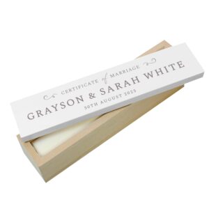 Personalised Wedding Wooden Certificate Holder: 4 - Certificate Holders By Gift Moments
