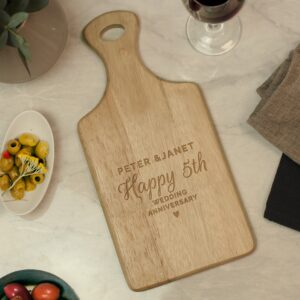 Personalised Wedding Wooden Paddle Board: 2 - Chopping Boards By Gift Moments