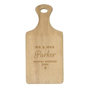 Personalised Wedding Wooden Paddle Board: 5 - Chopping Boards By Gift Moments