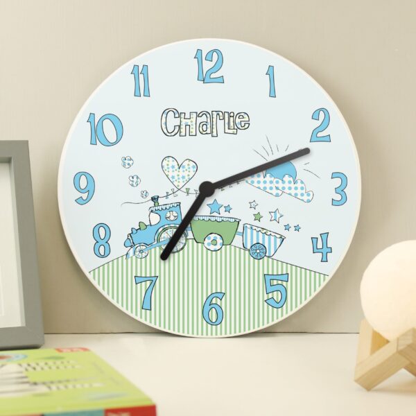 Personalised Whimsical Train Clock: 1 - Clocks By Gift Moments