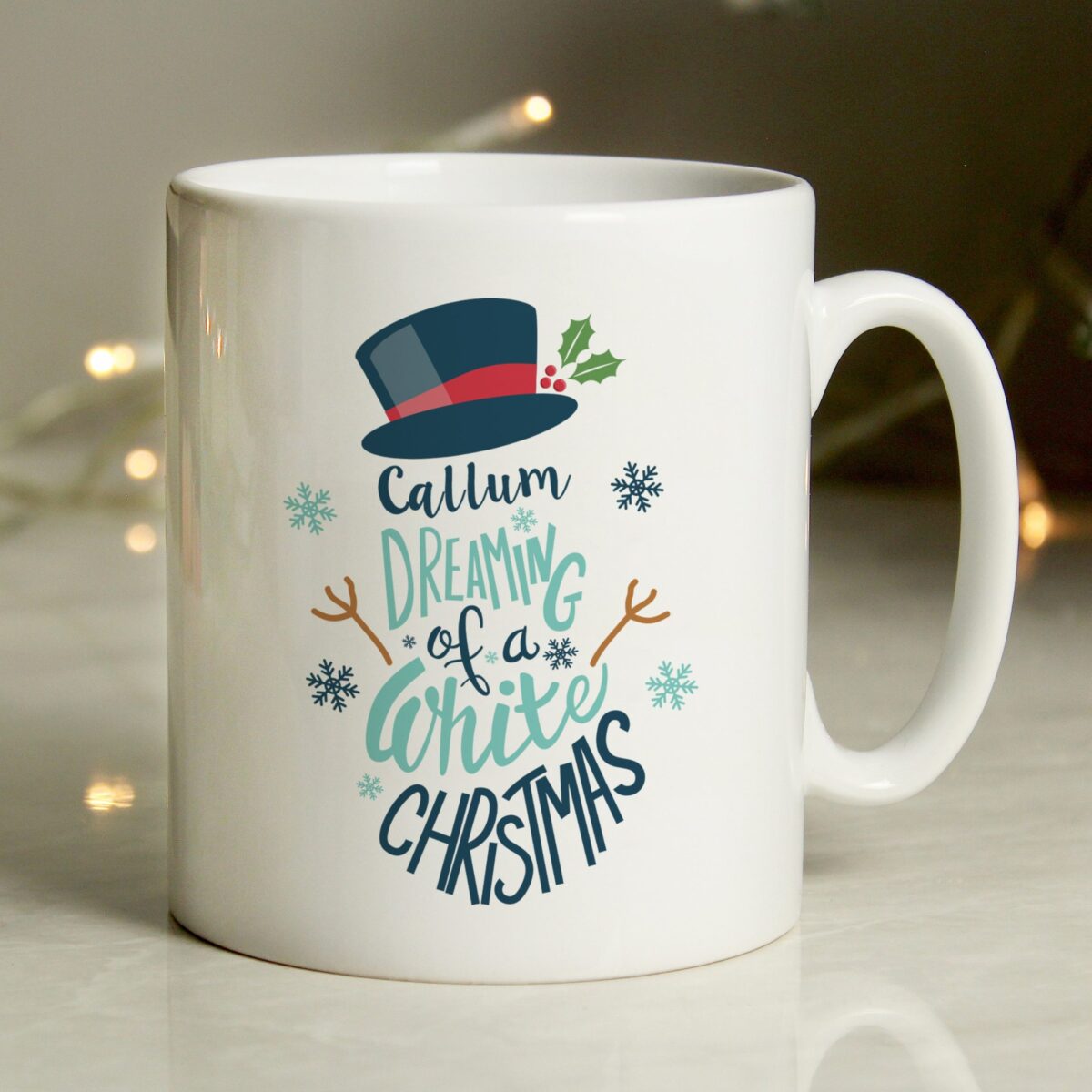 Personalised White Christmas Mug: 2 - Mugs By Gift Moments