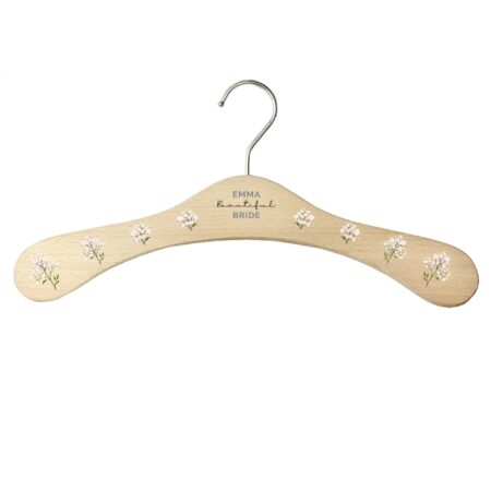 Personalised White Floral Wooden Hanger: 5 - Keepsakes By Gift Moments