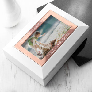 Personalised White & Rose Gold Photo Jewellery Box: 6 - Jewellery Boxes By Gift Moments