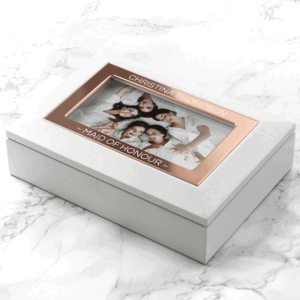 Personalised White & Rose Gold Photo Jewellery Box: 9 - Jewellery Boxes By Gift Moments