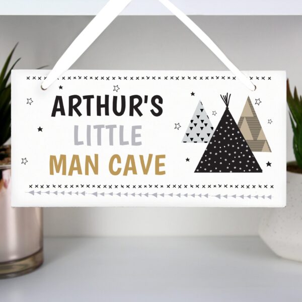 Personalised Wigwam Wooden Sign: 1 - Signs & Plaques By Gift Moments