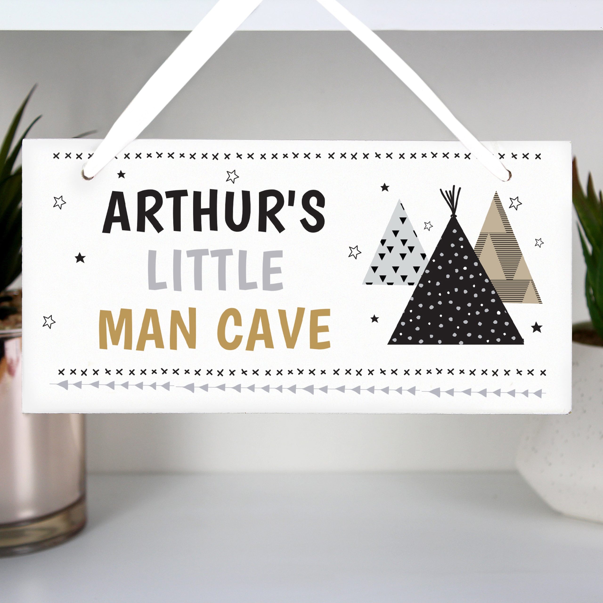 Personalised Wigwam Wooden Sign: 1 - Signs & Plaques By Gift Moments