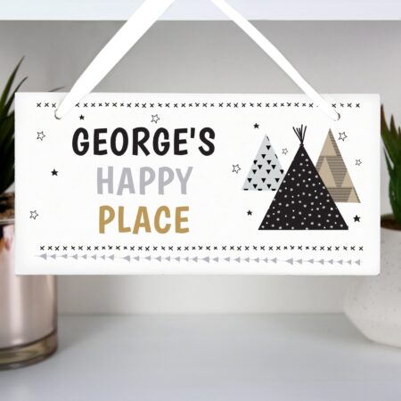 Personalised Wigwam Wooden Sign: 4 - Signs & Plaques By Gift Moments