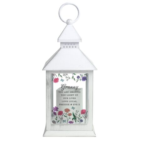 Personalised Wild Flowers LED Lantern: 5 - LED Lighting By Gift Moments