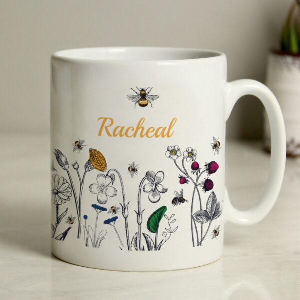Personalised Wild Flowers Mug: 2 - Mugs By Gift Moments