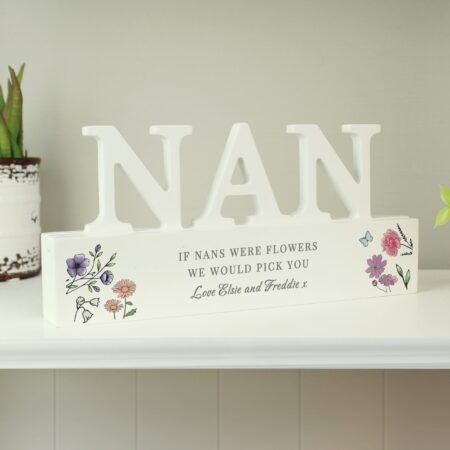 Personalised wild flowers nan ornament