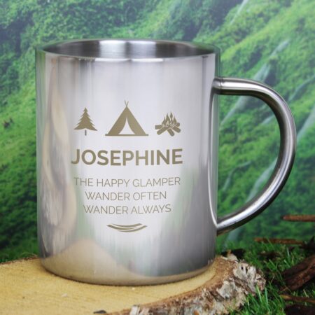 Personalised ’Wilderness Wanderer’ Stainless Steel Mug: 6 - Outdoor Mugs By Gift Moments