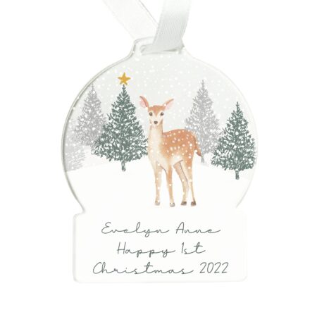 Personalised A Winter’s Night Acrylic Snowglobe Decoration: 7 - Christmas Decorations By Gift Moments