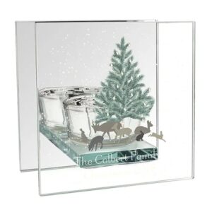 Personalised A Winter’s Night Mirrored Glass Tea Light Candle Holder: 2 - Candle Holders By Gift Moments