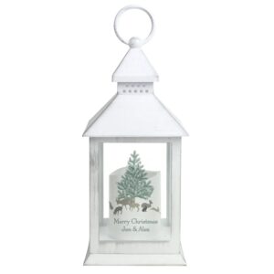 Personalised A Winter’s Night White Lantern: 5 - LED Lighting By Gift Moments
