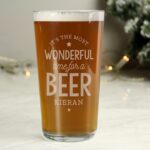 Personalised Wonderful Time For A Beer Pint Glass: 1 - Beer Glasses By Gift Moments