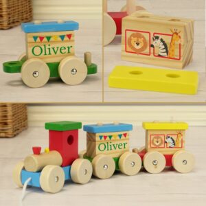 Personalised Wooden Circus Toy Train: 5 - Toys By Gift Moments