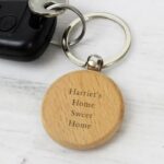 Personalised Wooden Keyring: 1 - Keyrings By Gift Moments