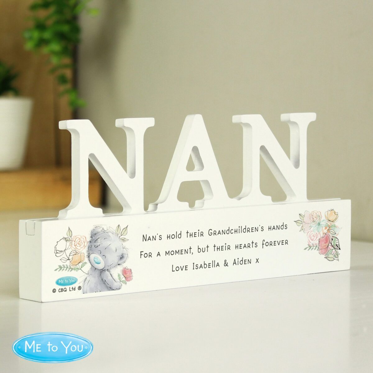 Personalised wooden nan ornament