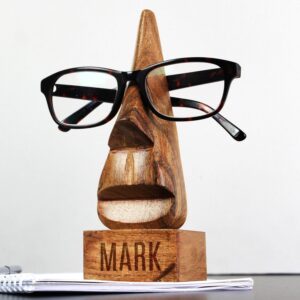 Personalised Wooden Nose-Shaped Glasses Holder: 1 - Keepsakes By Gift Moments