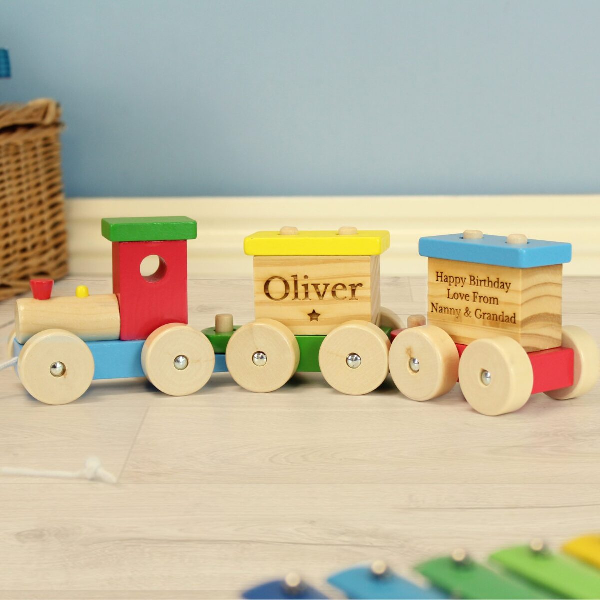 Personalised Wooden Toy Train: 3 - Toys By Gift Moments