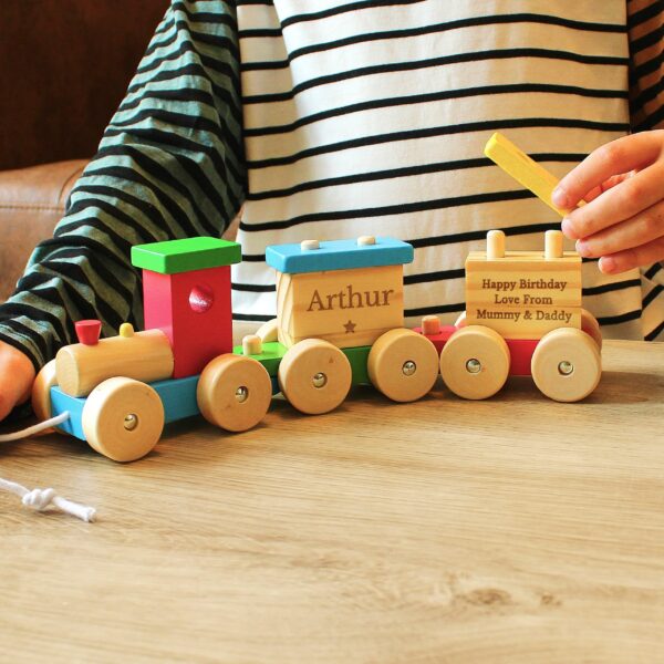 Personalised Wooden Toy Train: 2 - Toys By Gift Moments