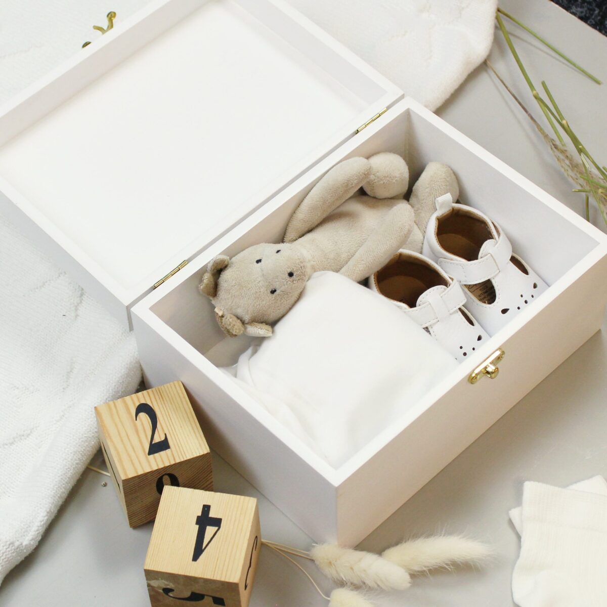 Personalised woodland animal wooden keepsake box