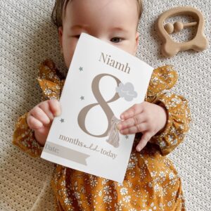 Personalised Woodland Animals Baby Milestone Cards: 3 - Keepsakes By Gift Moments