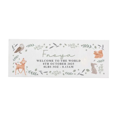 Personalised Woodland Animals Wooden Ornament: 5 - Ornaments By Gift Moments