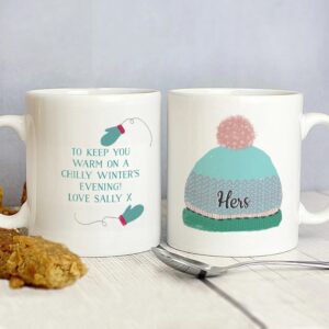 Personalised Woolly Hats Mug Set: 3 - Mugs By Gift Moments